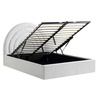 Lit de rangement ottoman Archer White Boucle