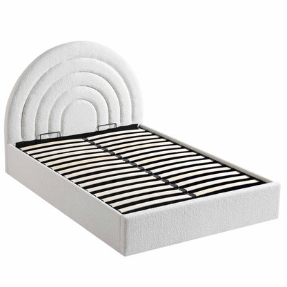 Lit de rangement ottoman Archer White Boucle