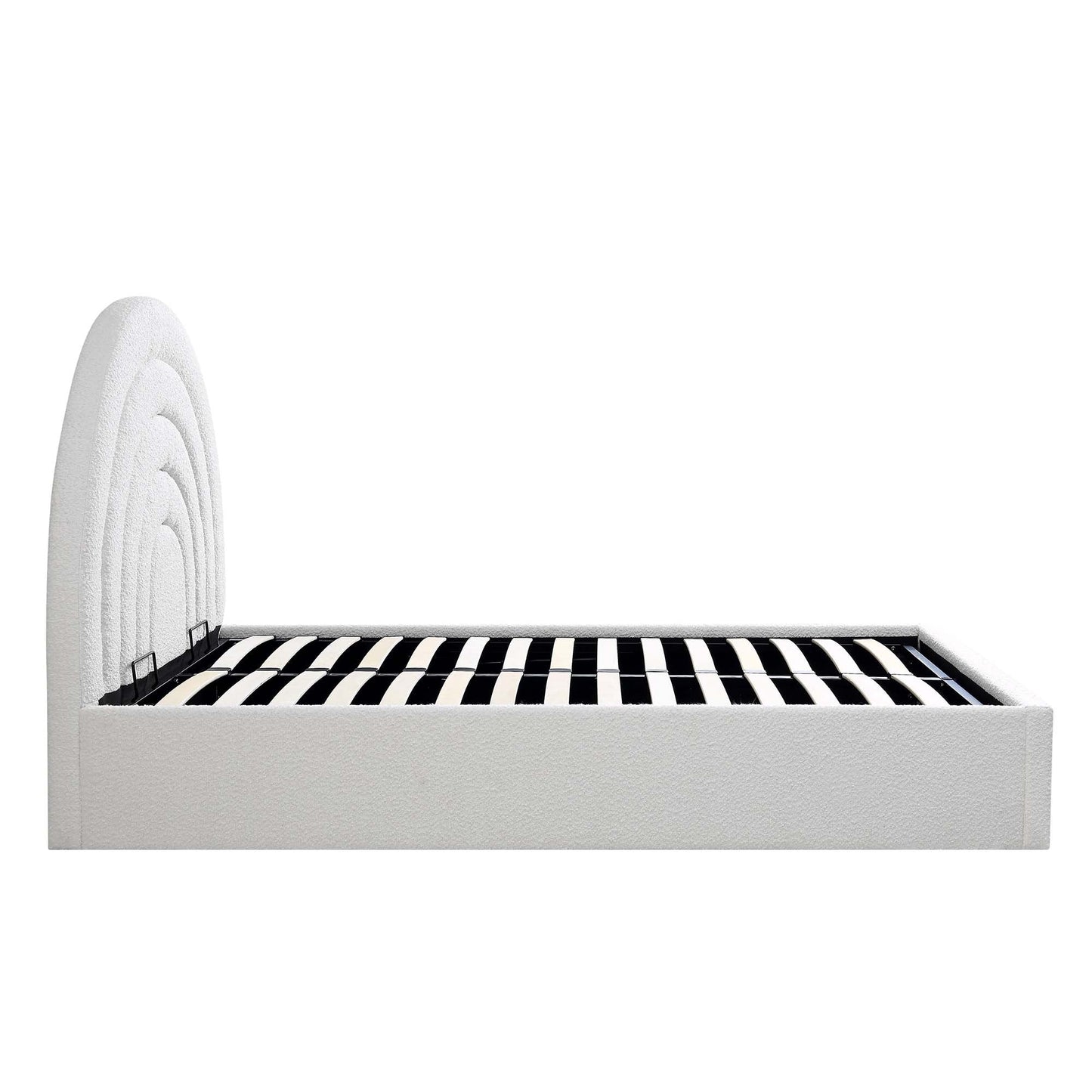 Lit de rangement ottoman Archer White Boucle