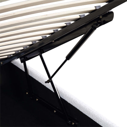 Lit de rangement ottoman Archer White Boucle