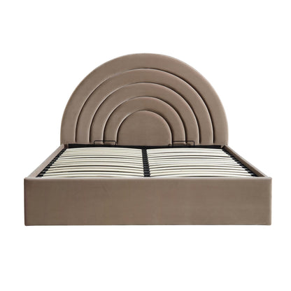 Lit coffre ottoman en velours de vison Archer