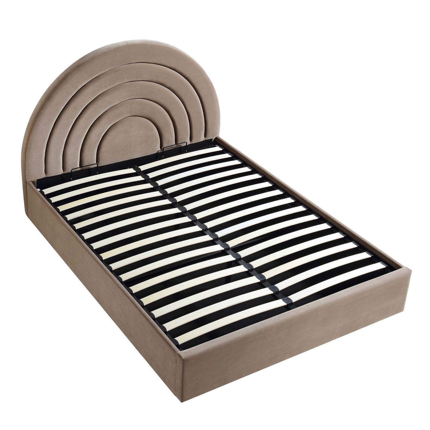 Lit coffre ottoman en velours de vison Archer