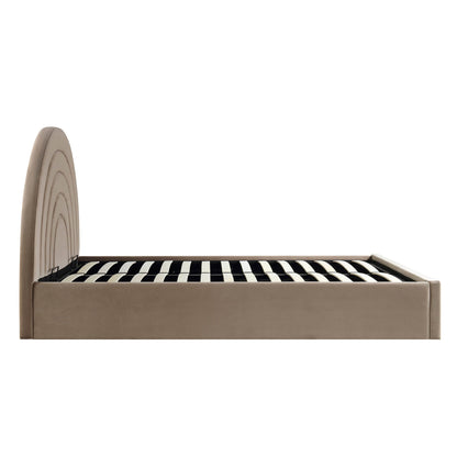 Lit coffre ottoman en velours de vison Archer