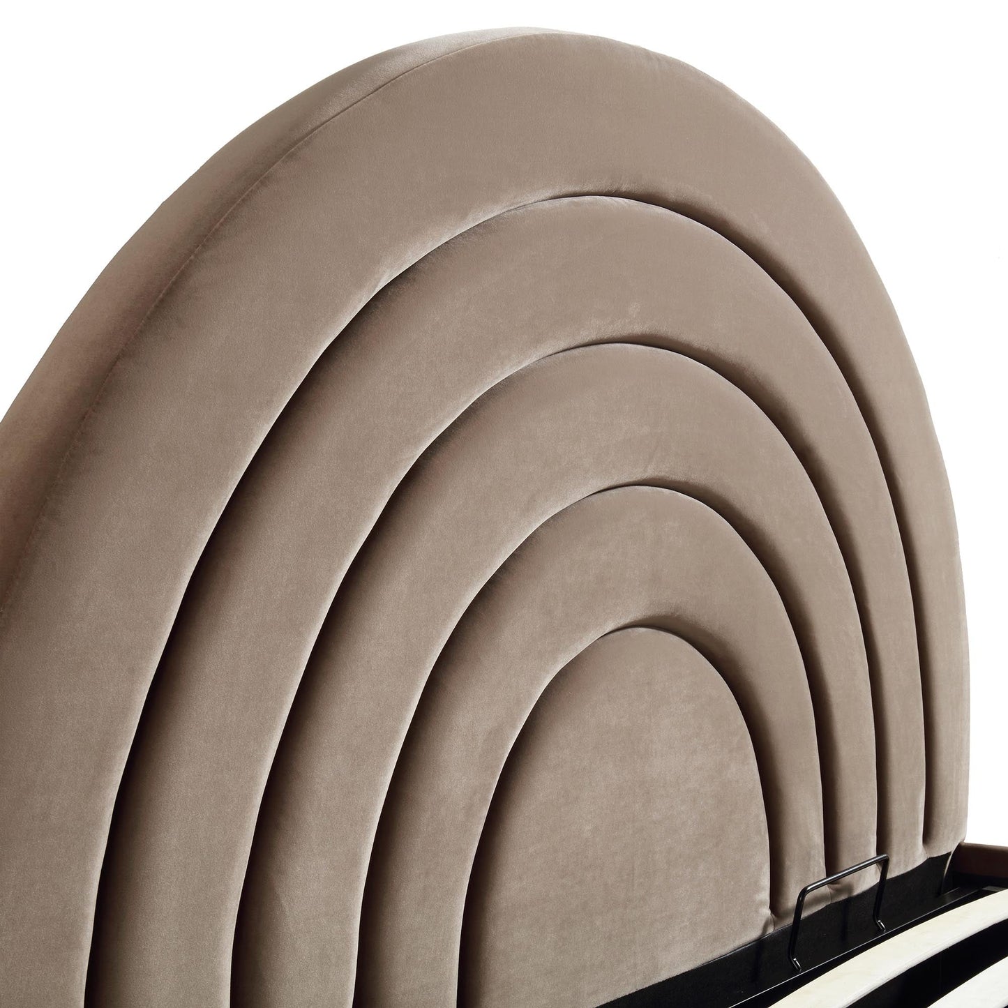 Lit coffre ottoman en velours de vison Archer