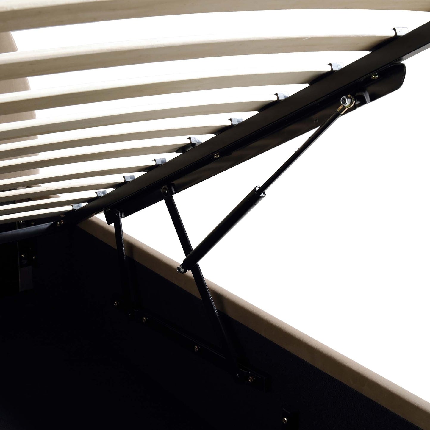 Lit coffre ottoman en velours de vison Archer