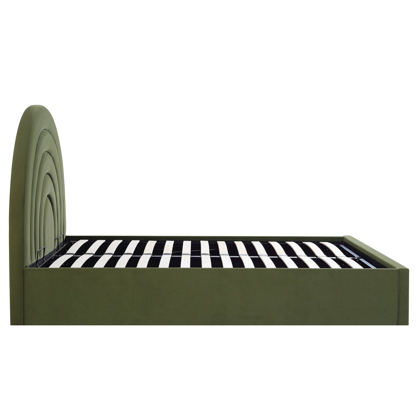 Lit coffre ottoman en velours vert mousse Archer