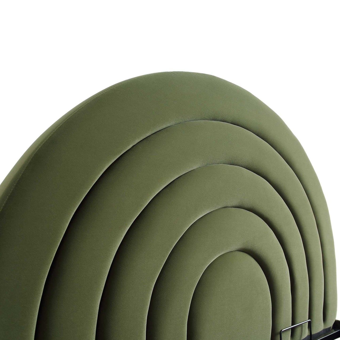 Lit coffre ottoman en velours vert mousse Archer