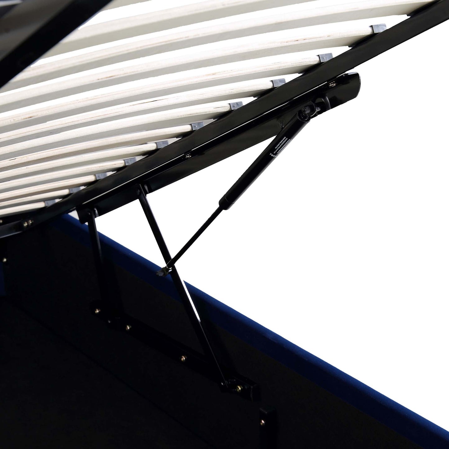 Lit coffre ottoman en velours bleu marine Archer