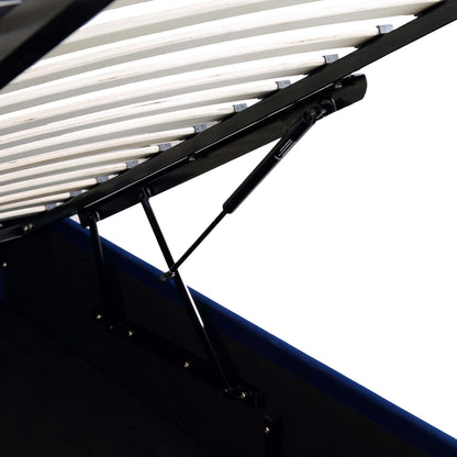 Lit coffre ottoman en velours bleu marine Archer