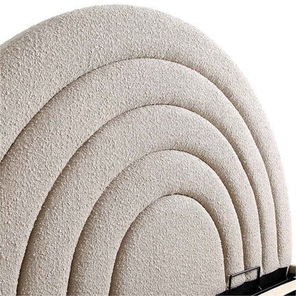 Lit coffre ottoman Archer Taupe Boucle