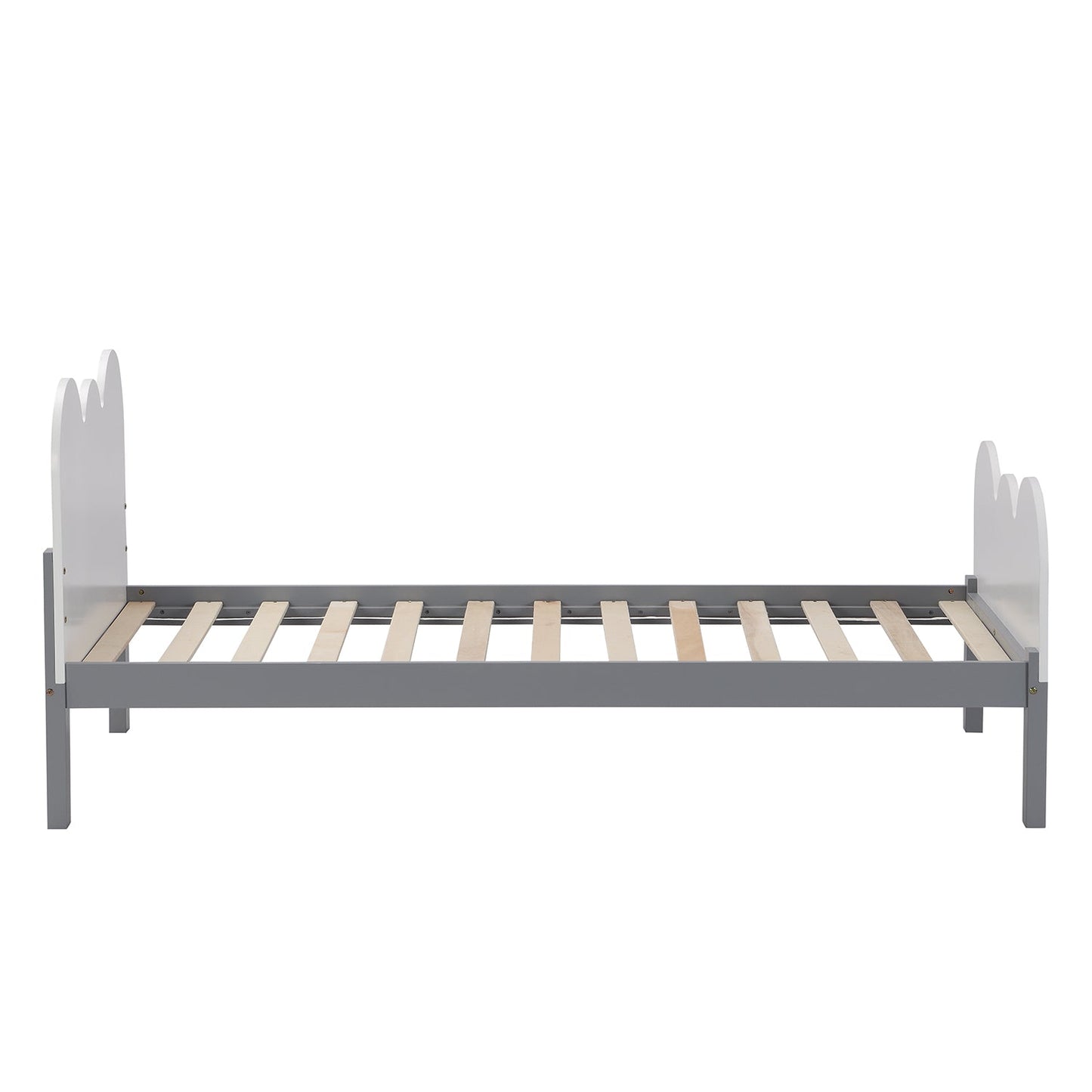 Lit simple pour enfant avec tête de lit en bois Hedwig Cloud