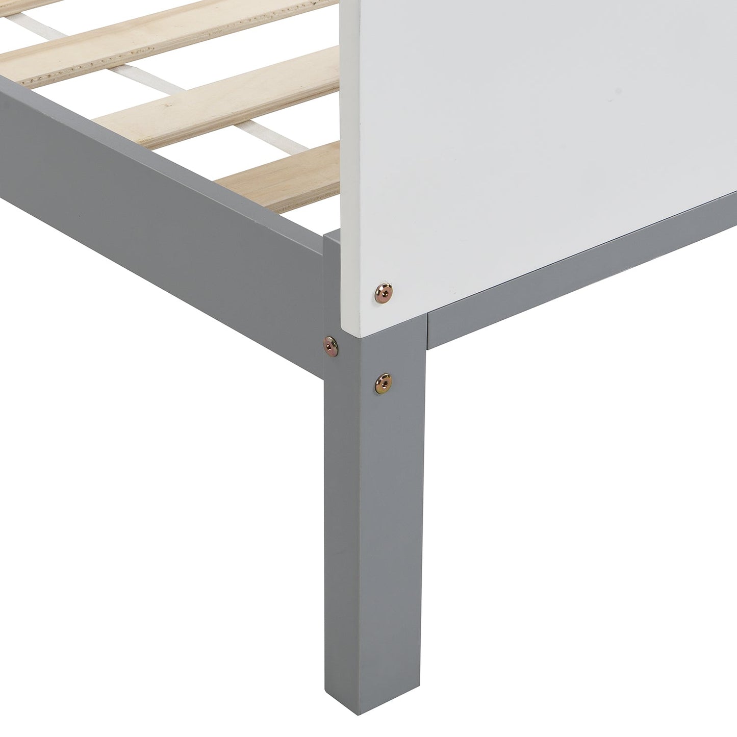 Lit simple pour enfant avec tête de lit en bois Hedwig Cloud