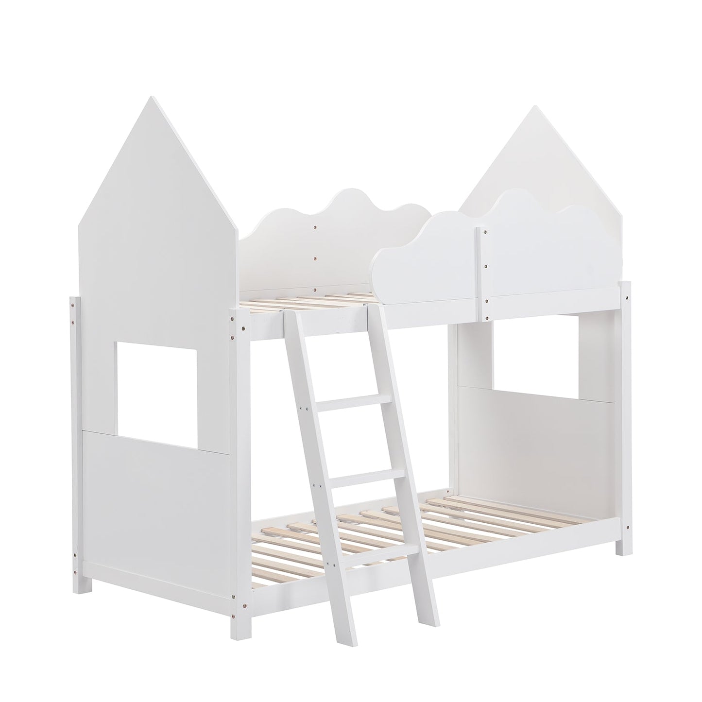 Lit superposé pour enfant Newton White en bois massif