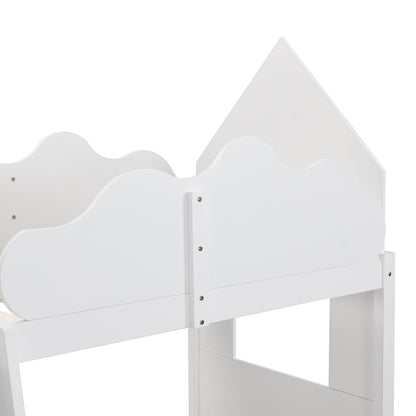 Lit superposé pour enfant Newton White en bois massif
