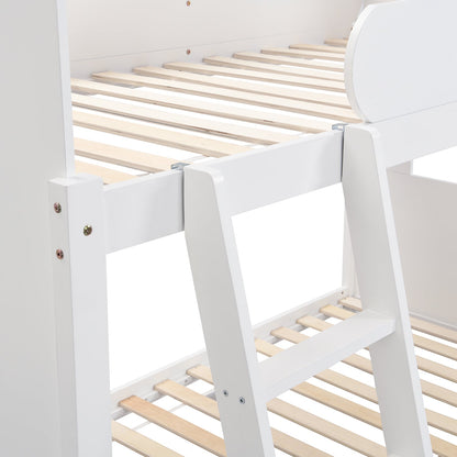 Lit superposé pour enfant Newton White en bois massif