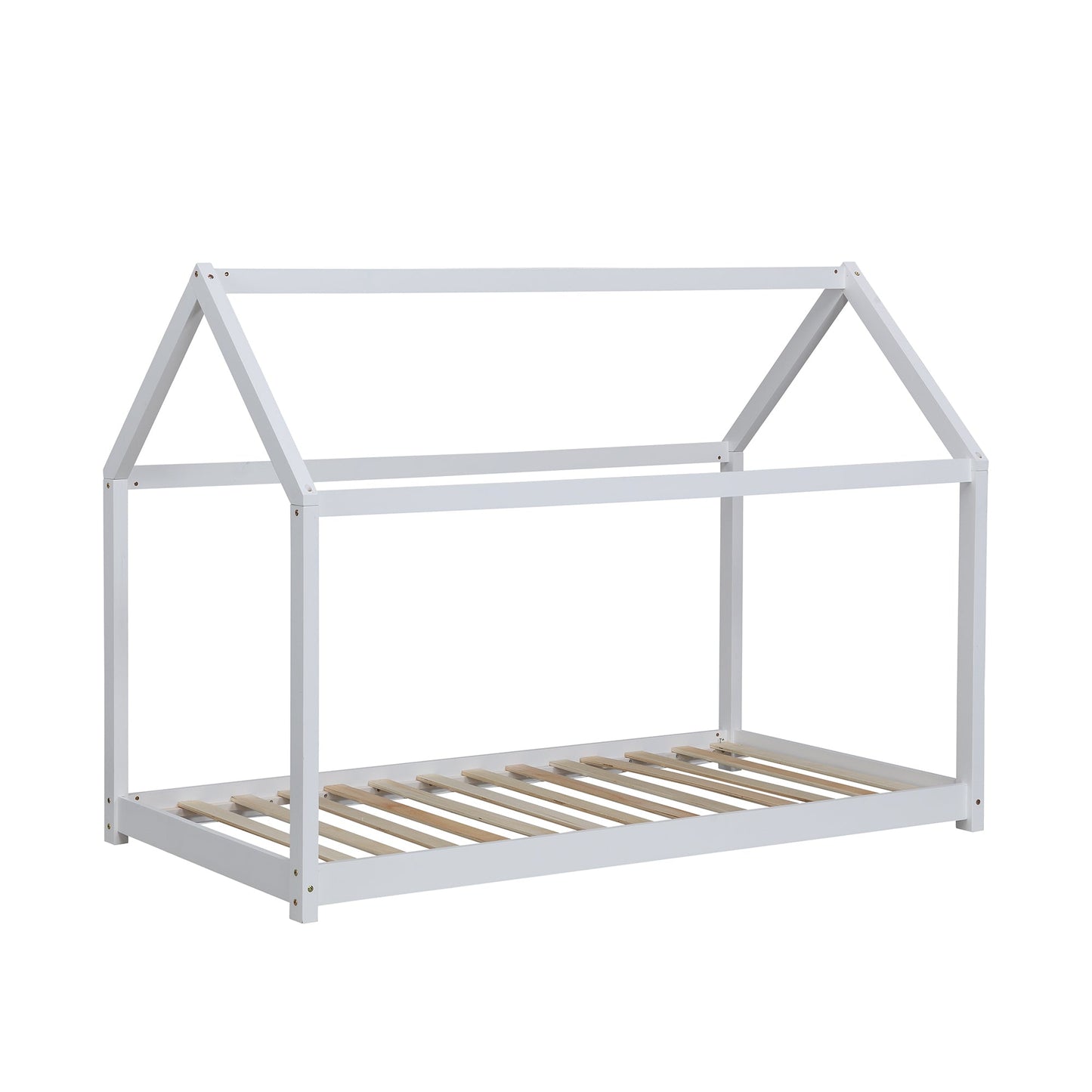 Lit cabane pour enfant en bois massif Bethwin blanc