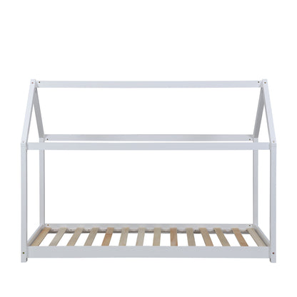 Lit cabane pour enfant en bois massif Bethwin blanc