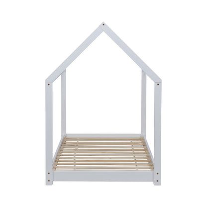 Lit cabane pour enfant en bois massif Bethwin blanc