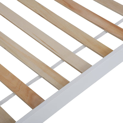 Lit cabane pour enfant en bois massif Bethwin blanc