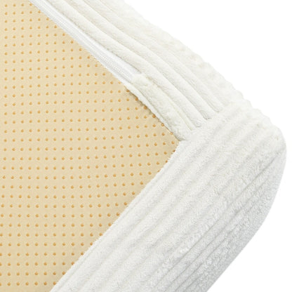 Canapé-lit modulaire en forme de L en tissu velours côtelé