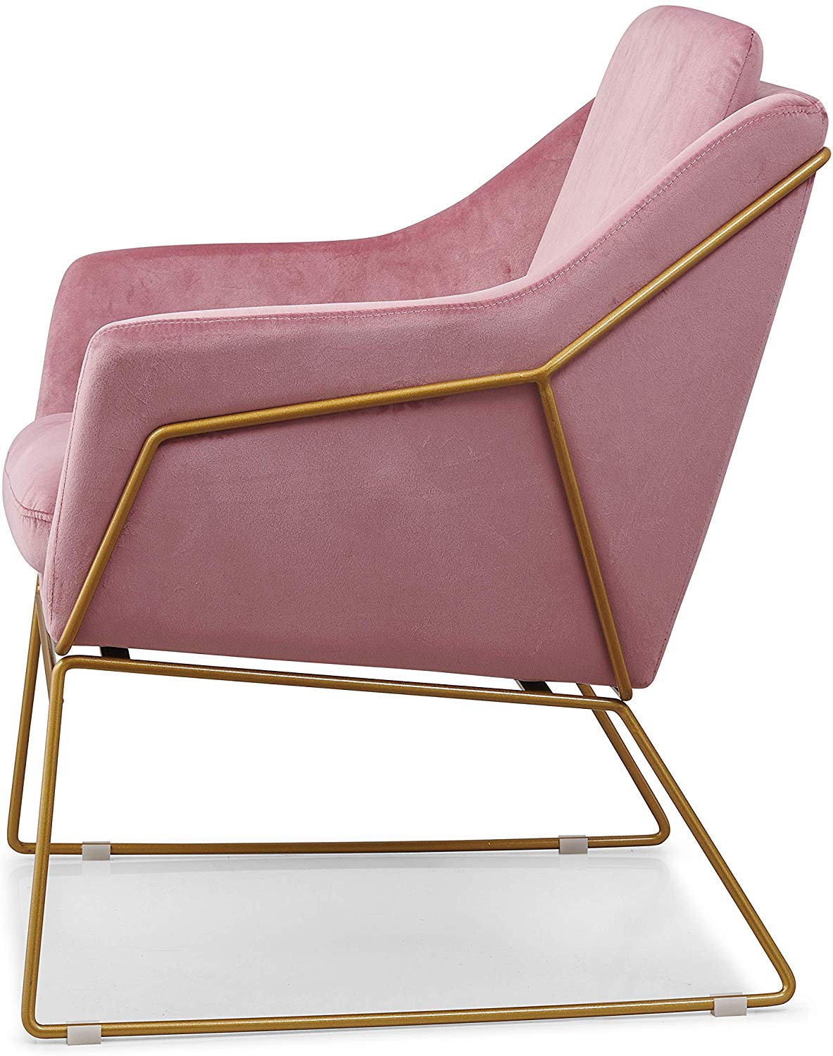 Fauteuil d'appoint Hedy en velours rose