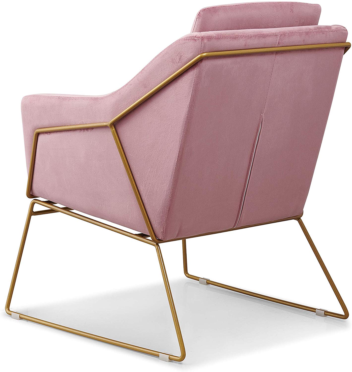 Fauteuil d'appoint Hedy en velours rose