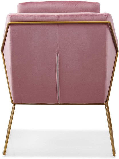Fauteuil d'appoint Hedy en velours rose
