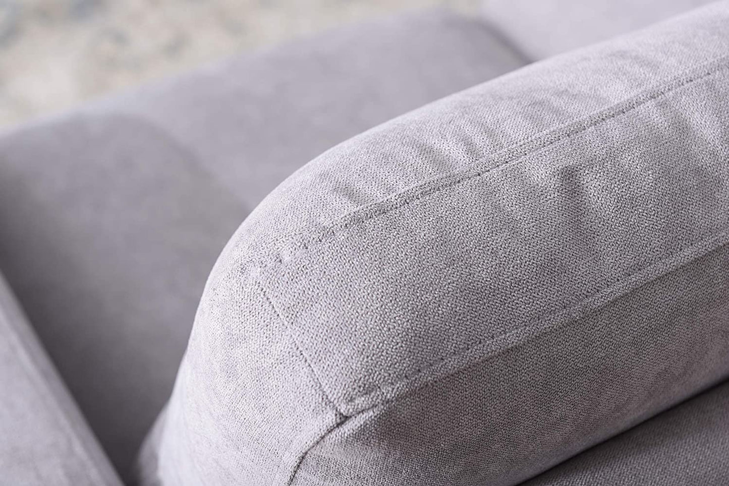 Canapé 3 places Campbell avec méridienne réversible en gris clair