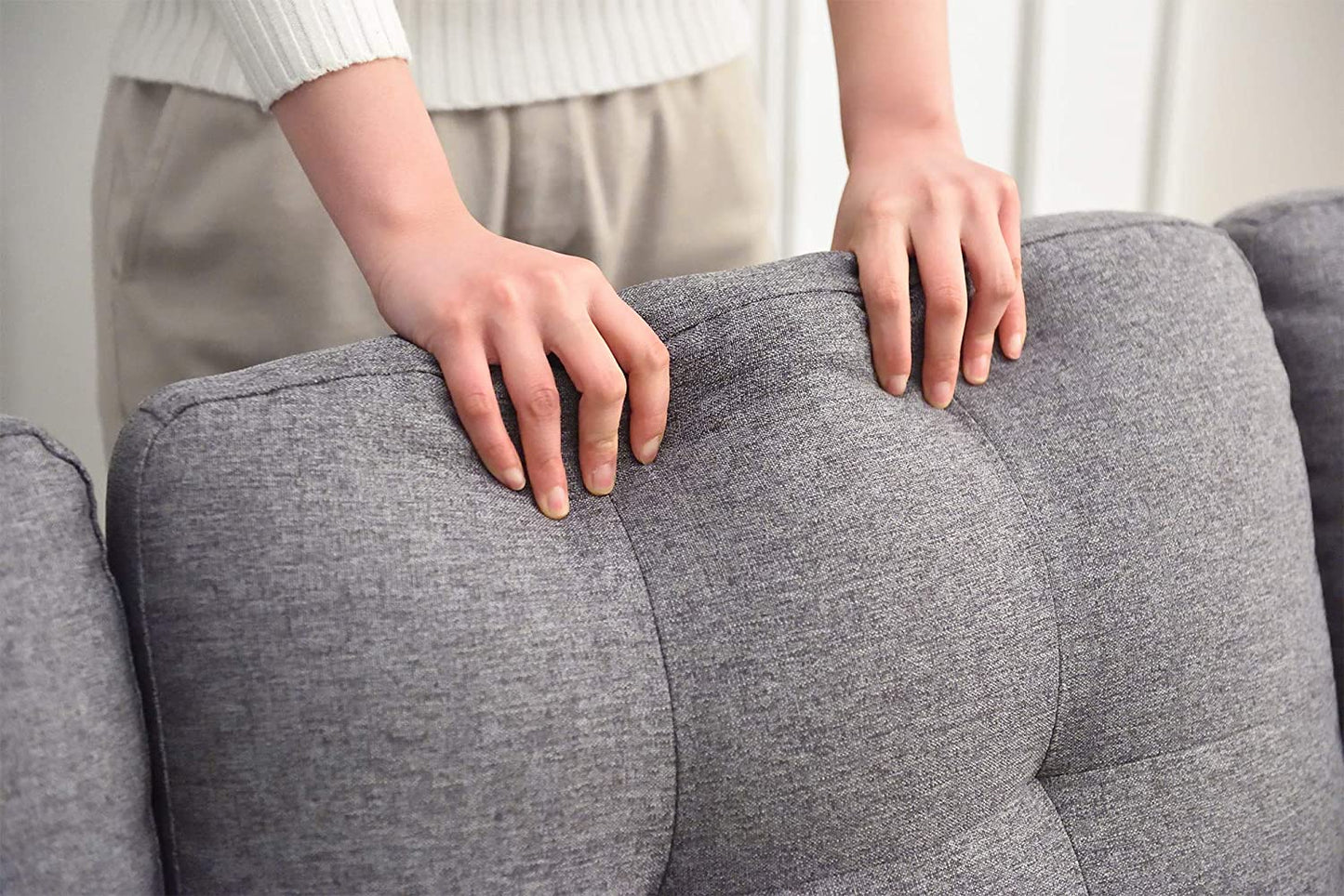 Grand canapé-lit 4 places avec rangement Brunswick en gris foncé