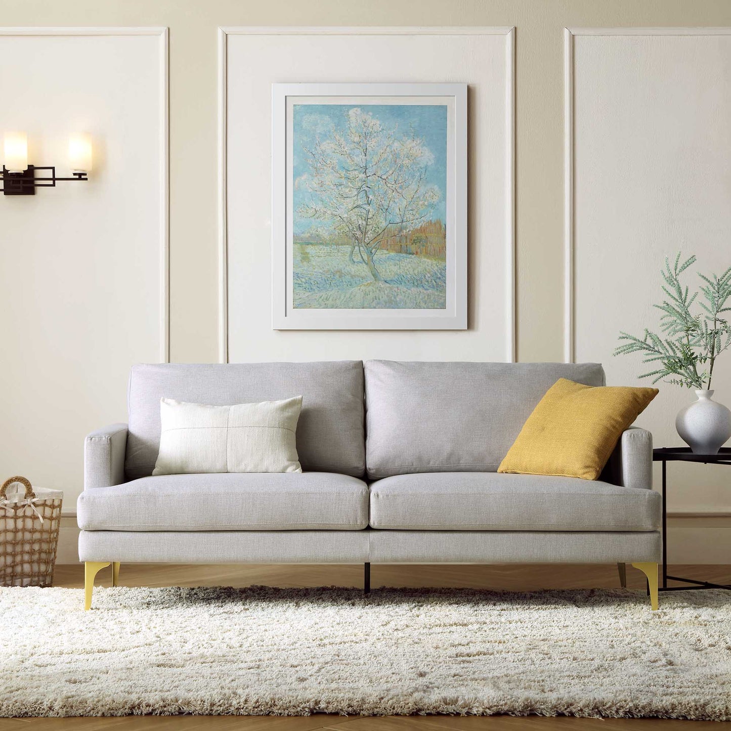 Canapé 3 places en tissu gris Haven