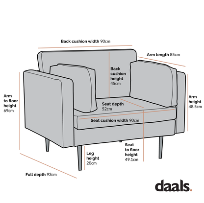 Fauteuil en velours gris Pelham