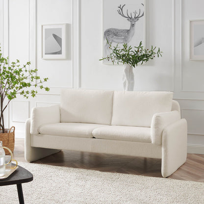 Canapé Clapham 2 places écru boucle