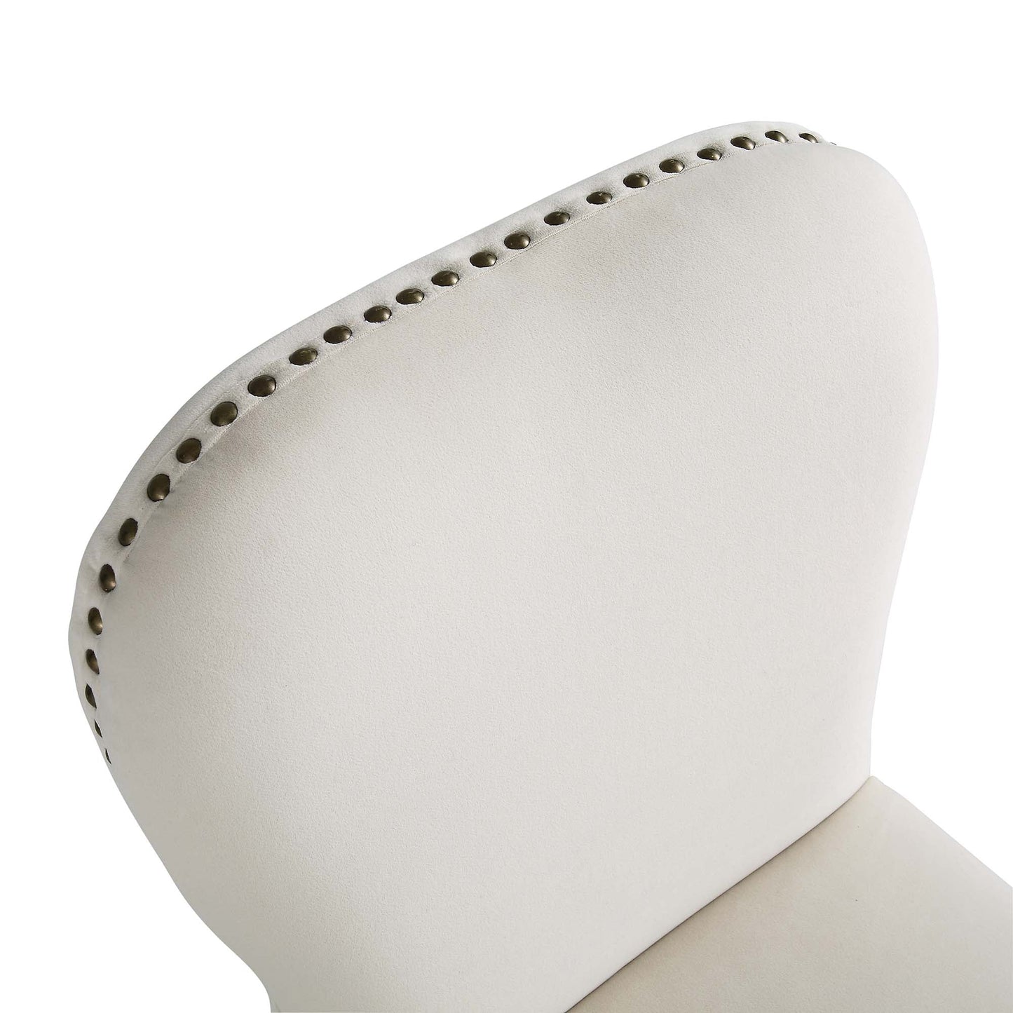 Ensemble de 2 chaises de salle à manger Stanway en velours champagne