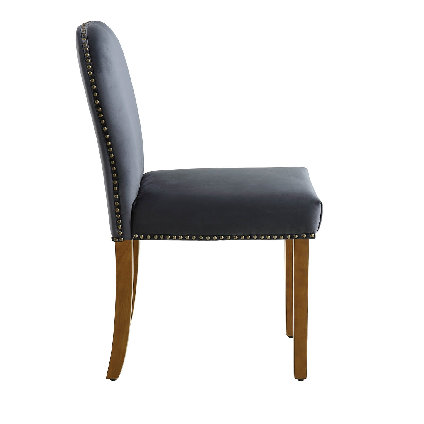 Ensemble de 2 chaises de salle à manger en velours gris Stanway