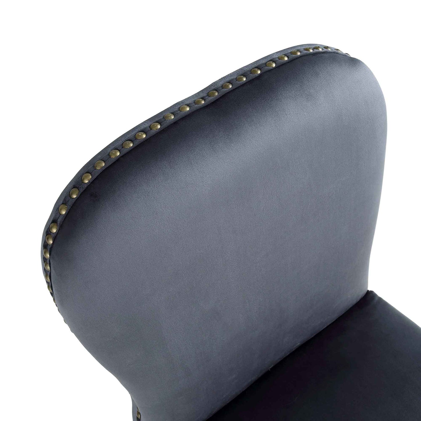 Ensemble de 2 chaises de salle à manger en velours gris Stanway