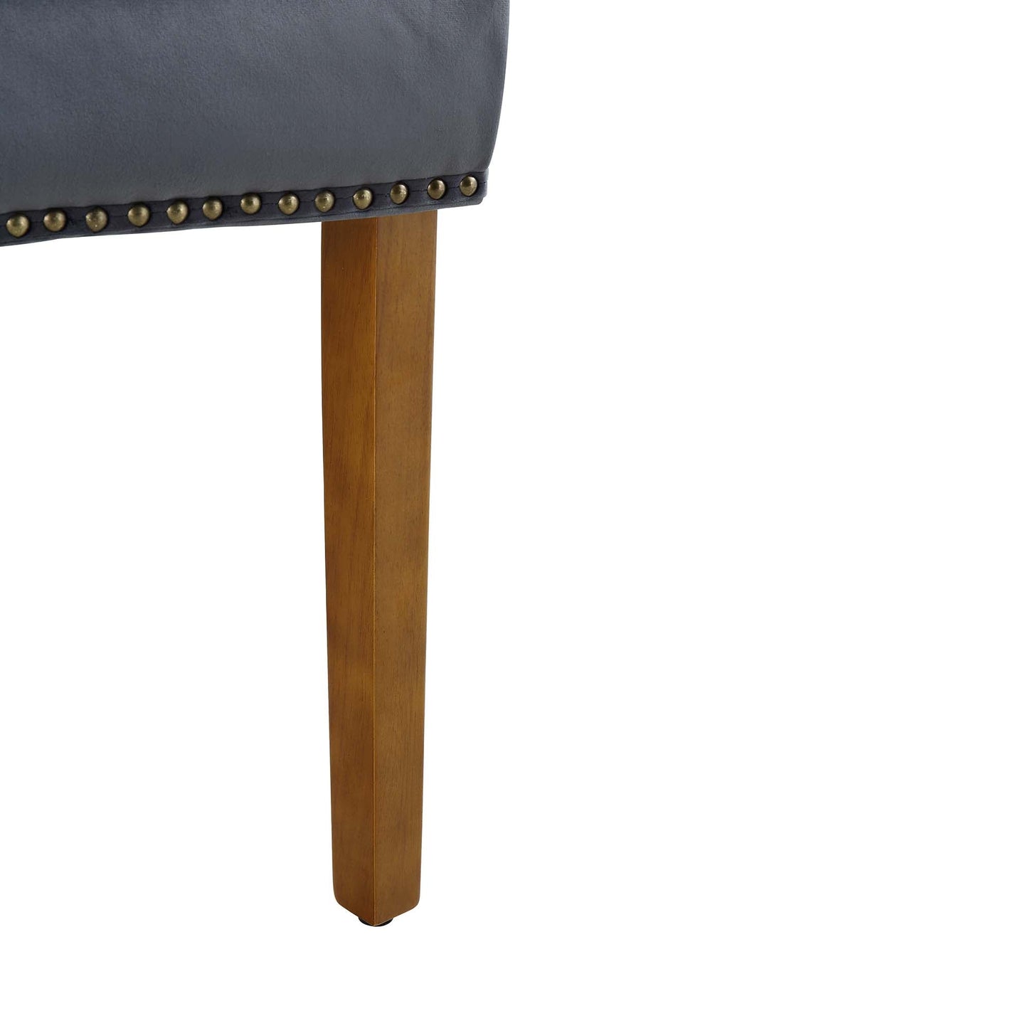 Ensemble de 2 chaises de salle à manger en velours gris Stanway