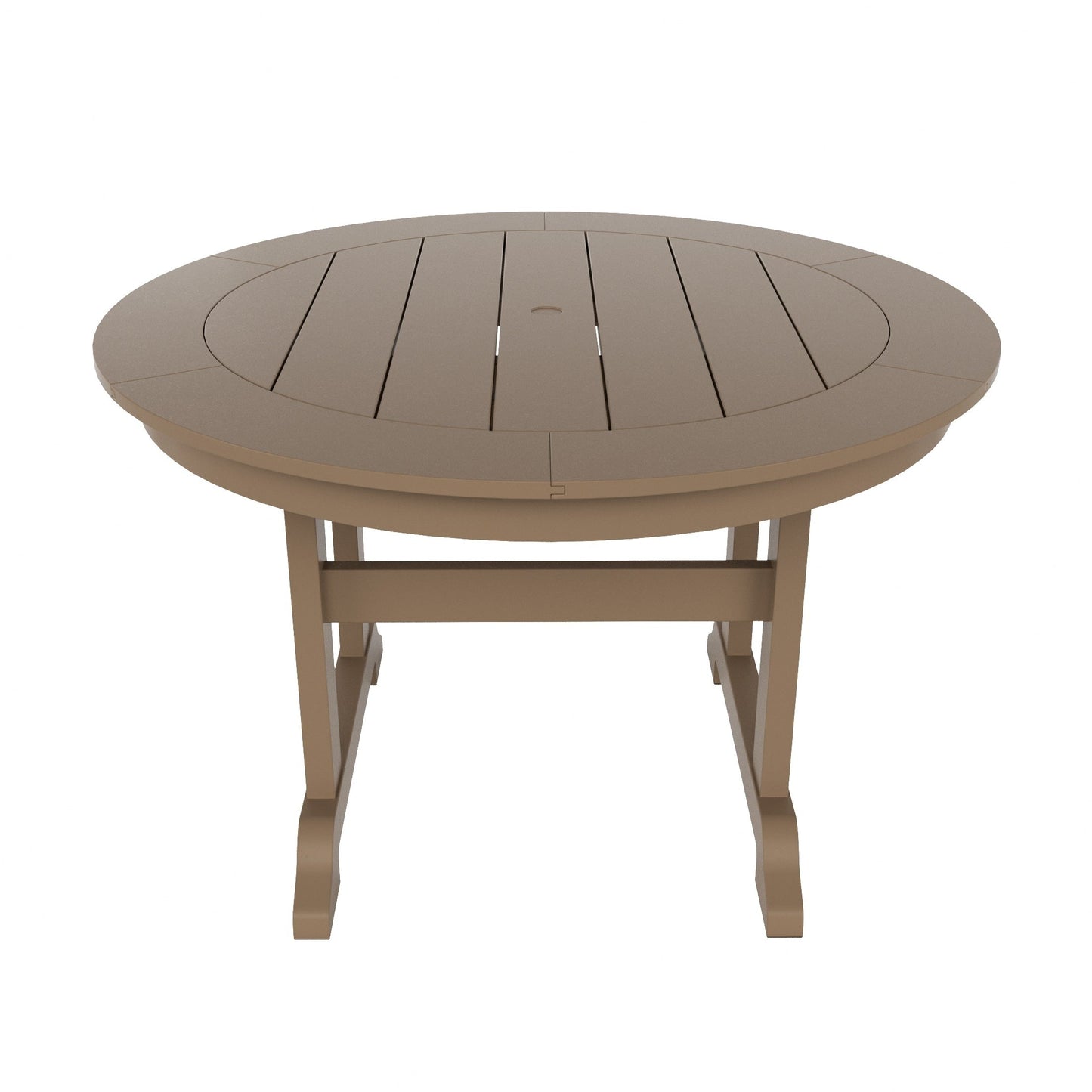 Ensemble de salle à manger d'extérieur Polytrends Laguna en PEHD résistant aux intempéries, avec table ronde et fauteuils (ensemble de 5 pièces)