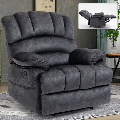 Grand fauteuil inclinable manuel pour adulte, canapé inclinable confortable en tissu, fauteuil inclinable rembourré pour salon