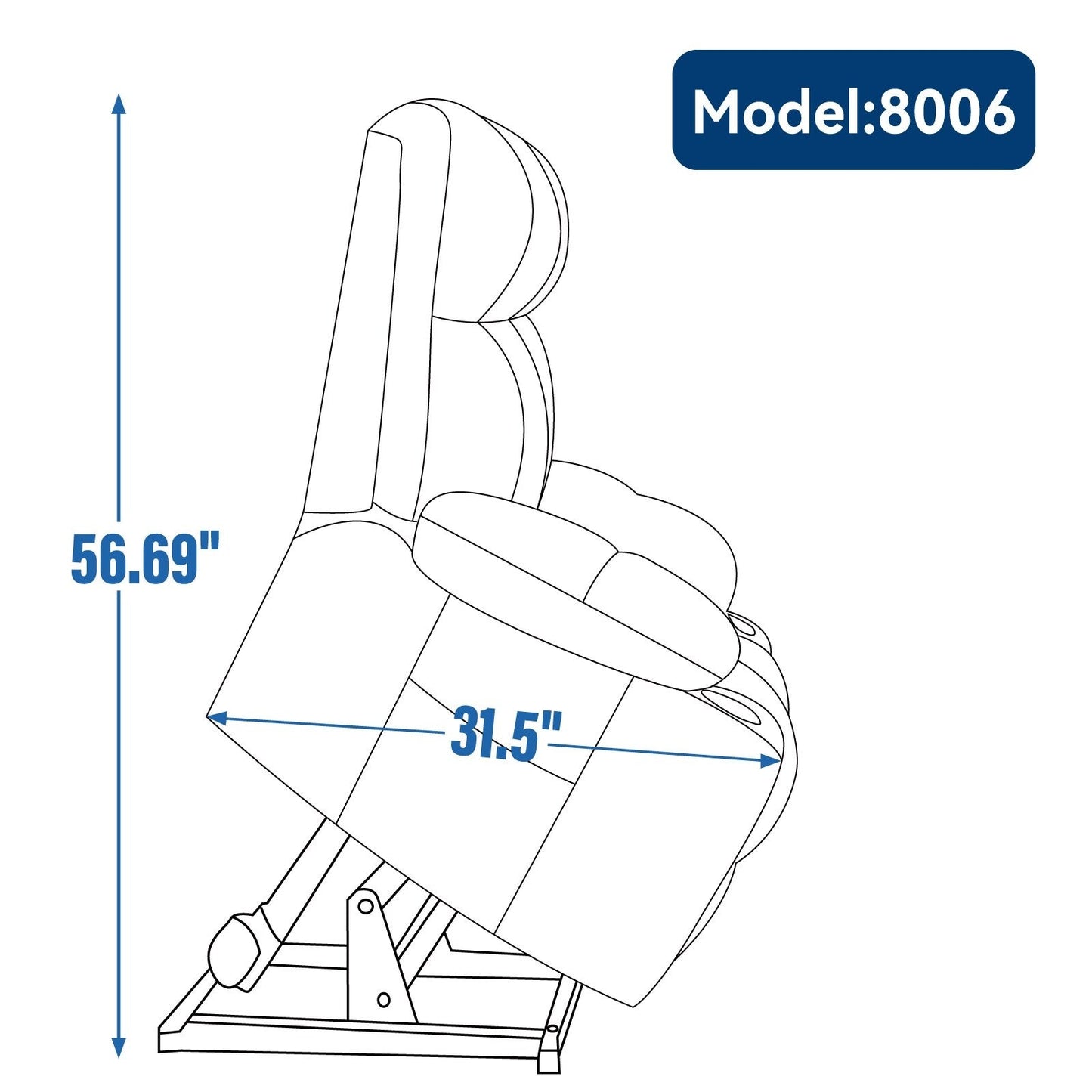 Fauteuil inclinable électrique Lazy Boy à double moteur en chenille avec fonction massage et chauffage lombaire, deux porte-gobelets, gris-bleu