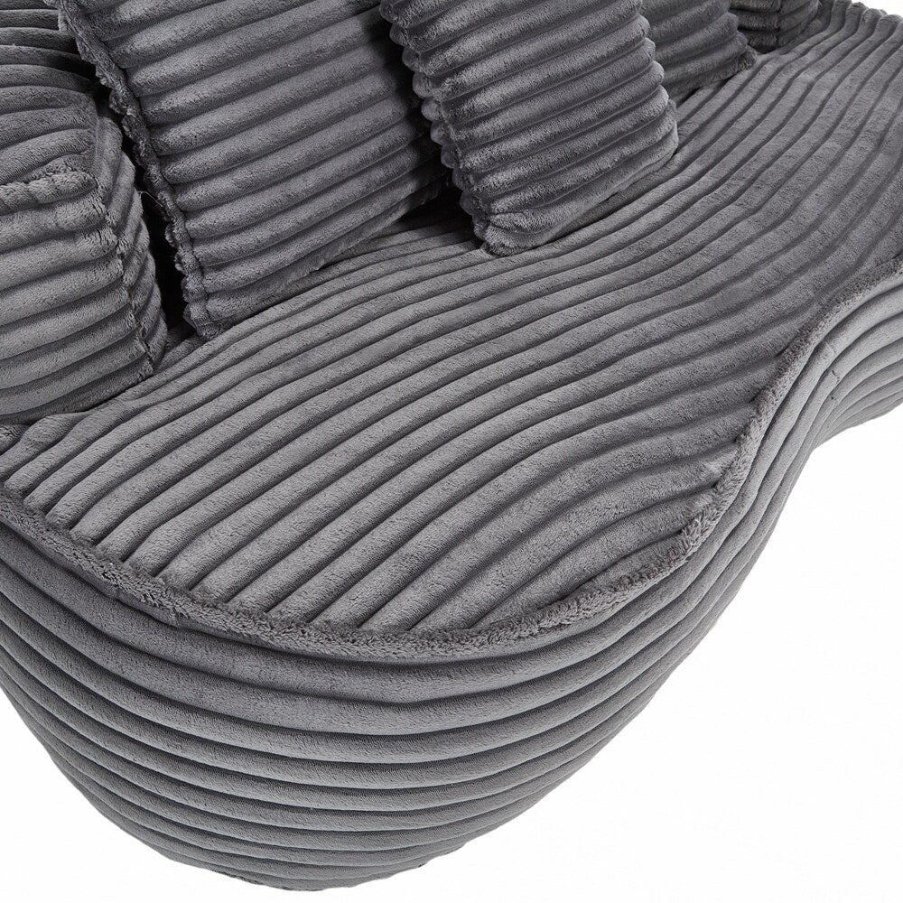 Fauteuil pouf Lazy Sofa, confortable et résistant, avec dossier haut, pour adultes et enfants - 2 places