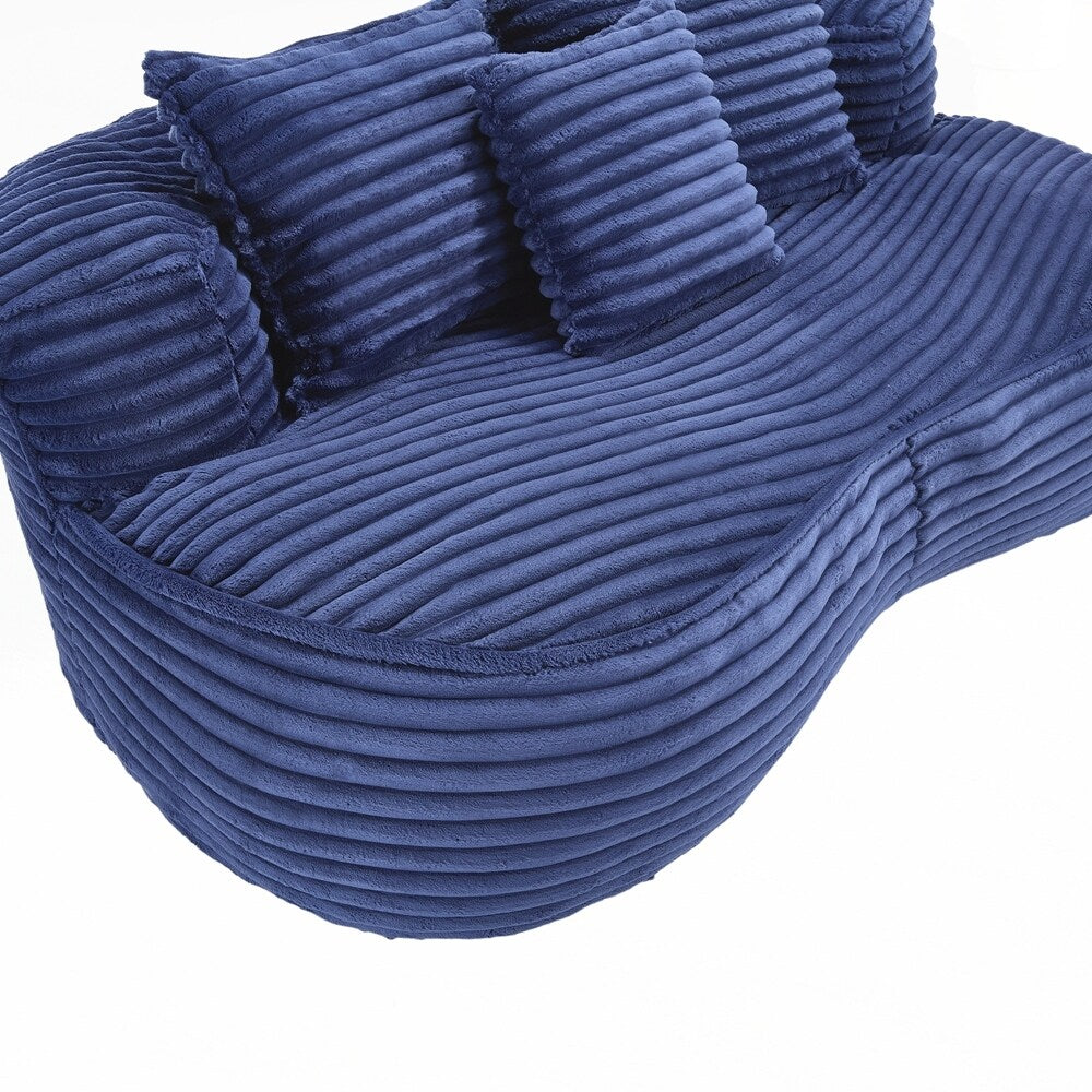 Fauteuil pouf Lazy Sofa, confortable et résistant, avec dossier haut, pour adultes et enfants - 2 places