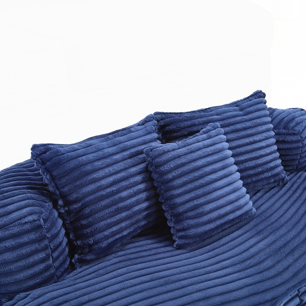 Fauteuil pouf Lazy Sofa, confortable et résistant, avec dossier haut, pour adultes et enfants - 2 places