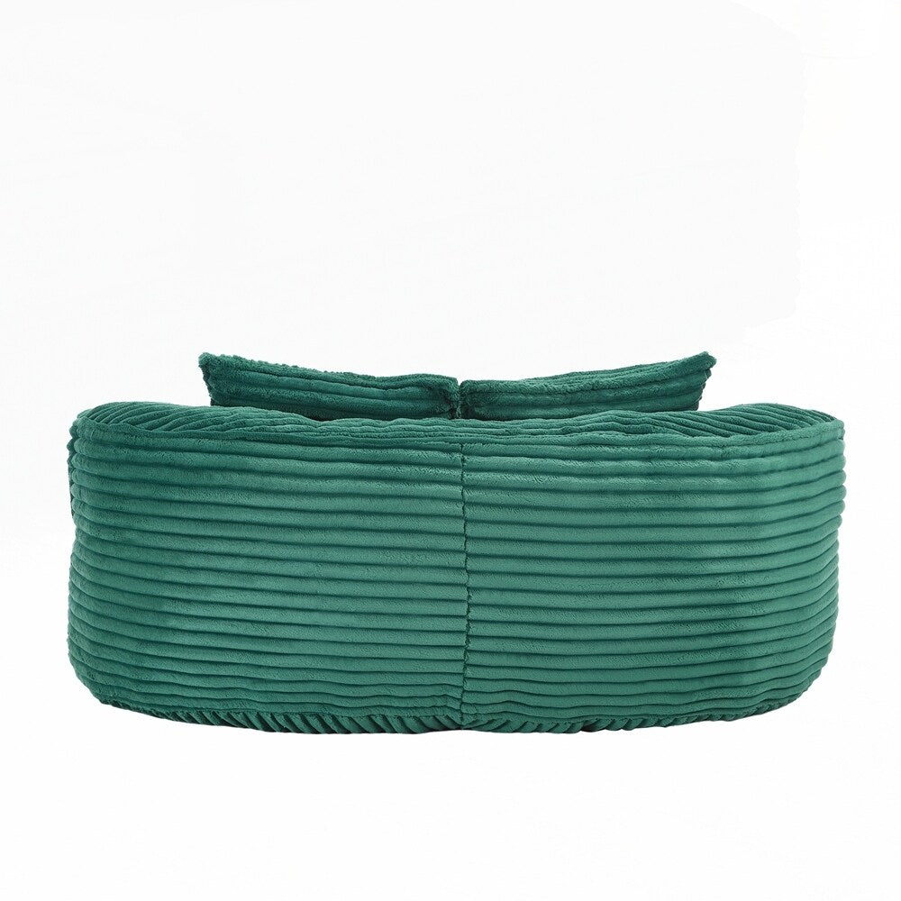Fauteuil pouf Lazy Sofa, confortable et résistant, avec dossier haut, pour adultes et enfants - 2 places