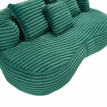 Fauteuil pouf Lazy Sofa, confortable et résistant, avec dossier haut, pour adultes et enfants - 2 places