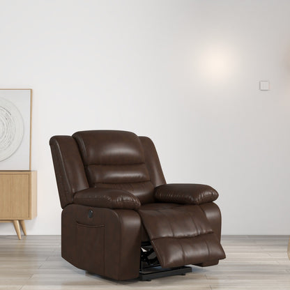 Fauteuil releveur en cuir à double moteur, fauteuils inclinables électriques surdimensionnés avec fonction massage et chauffage électrique