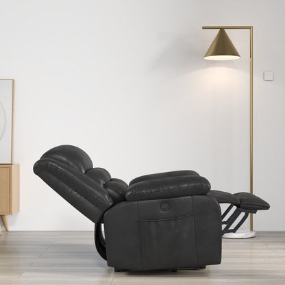 Fauteuil releveur en cuir à double moteur, fauteuils inclinables électriques surdimensionnés avec fonction massage et chauffage électrique