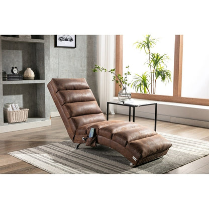Fauteuil de massage inclinable en lin avec télécommande, fauteuil de massage électrique ergonomique, 5 modes