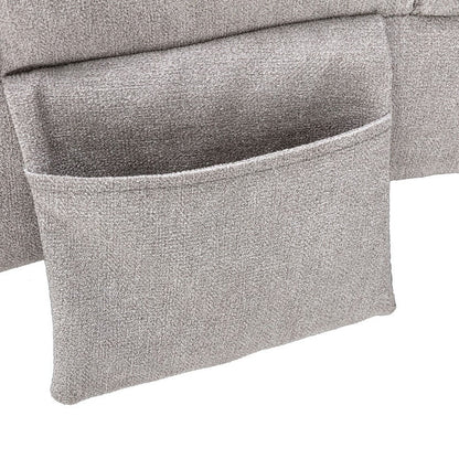 Fauteuil de massage inclinable en lin avec télécommande, fauteuil de massage électrique ergonomique, 5 modes