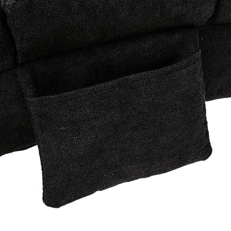 Fauteuil de massage inclinable en lin avec télécommande, fauteuil de massage électrique ergonomique, 5 modes