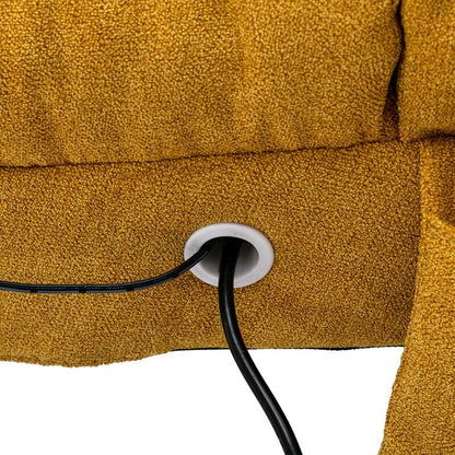 Fauteuil de massage inclinable en lin avec télécommande, fauteuil de massage électrique ergonomique, 5 modes